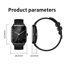 EIGIIS 1 Stück Unisex Smartwatch (Anrufe tätigen/annehmen), 1,9" HD voll berührungsempfindlicher quadratischer Bildschirm, robuste Sportuhr, kompatibel mit Android, 230 mAh wasserdichter Fitness-Tracker mit Schlafüberwachung und Schrittzähler