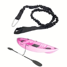 Kayak Accessories - Paddle Leash, High Visibility Durable Coil Lanyard With Hook, Anti-Lost Tether Suitable For Canoe, Kayak & Boat, Beach Essentials, Beach Accessories, Pool Float