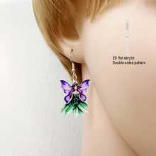 1 Pair 2D Charming Fairy Acrylic Pendant Earrings. Please Note That There May Be Slight Color Differences Between The Actual Product And The Image Due To Lighting And Angle Of Photography.