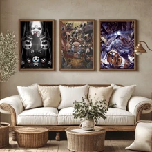 1pc/3PCS Wall Arts Posters Modern Classic Popular Roguelike Game "Isaac's Union" Poster Print Canvas Painting Wall Art Pictures Home Modern Game Room Decoration, Frameless/Framed ,Wall Art With Frame