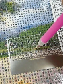 2pcs Stainless Steel Diamond Grid Ruler, 5D Diamond Painting Ruler Tool, Cross Stitch Diamond Painting Straight Ruler With 141/216/520 Holes, 2pcs Diamond Painting Fixing Tools, Suitable For Handmade DIY Diamond Painting (2-Piece Set) - Silver - View 1