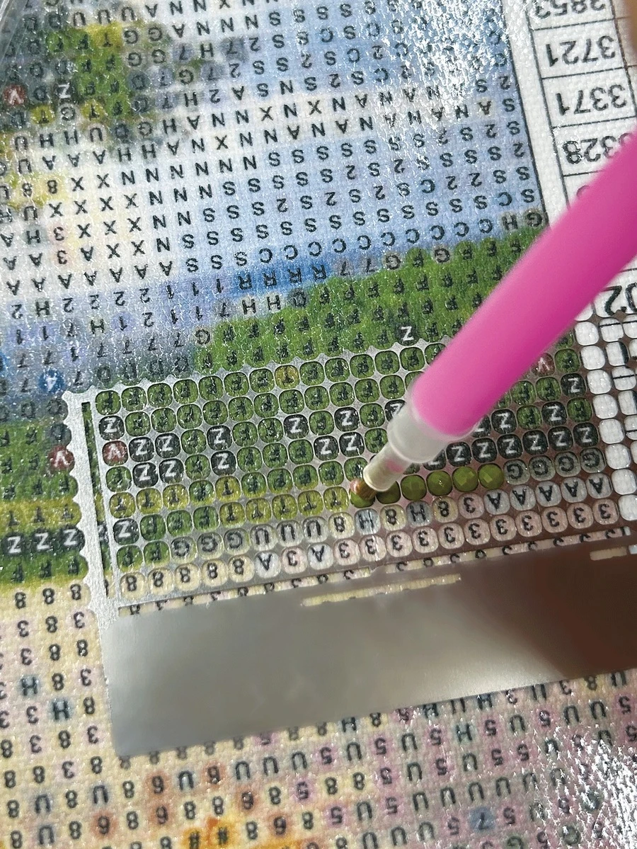 2pcs Stainless Steel Diamond Grid Ruler, 5D Diamond Painting Ruler Tool, Cross Stitch Diamond Painting Straight Ruler With 141/216/520 Holes, 2pcs Diamond Painting Fixing Tools, Suitable For Handmade DIY Diamond Painting (2-Piece Set) - Silver - View 1