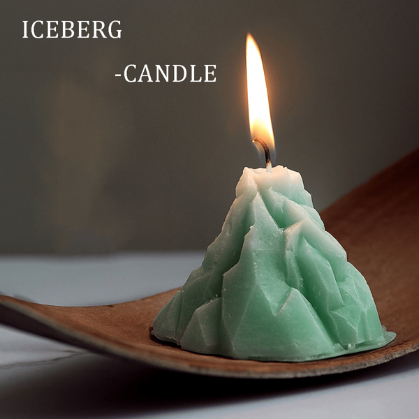 1 pièce bougie parfumée en forme d'iceberg, cadeau créatif, boîte-cadeau pour anniversaire, décoration artisanale, bougie parfumée pour la maison convenant à la décoration d'intérieur, salle de bain, chambre, salon, hôtel