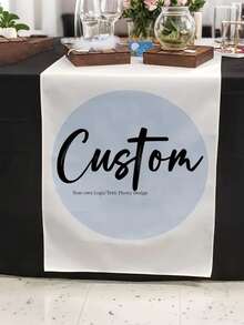 Customized Table Runner With Full-Color Logo Printing, Anti-Static Business Table Runner, Upload Your Own Image, Multiple Sizes For Events And Trade Show Booth Decorations - Multicolor - View 5
