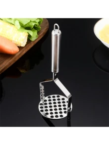 1/2pcs, Potato Masher, Stainless Steel Potato Masher, Kitchen Vegetable Masher With Non-Slip Handle, Manual Fruit Masher, Potato Ricer, Potato Press, Vegetable Crusher, Kitchen Stuff, Kitchen Gadgets