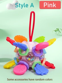 蒙特梭利婴儿感官玩具，曼哈顿玩具手球池，儿童牙胶出牙玩具，适合0 3 6 9 12 18个月婴儿，新生儿学习发育玩具，适合1 2岁男孩女孩的礼物