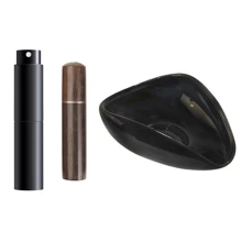 Ensemble de tasse de dosage de grains de café et de bouteille de pulvérisation, récipient de dosage en céramique/plateau de mesure à dose unique pour café ou thé, plateau de dosage de café en céramique avec vaporisateur à café expresso et cuillère, réduit l'électricité statique du café, accessoires à café expresso pour bar à café, retour à l'école