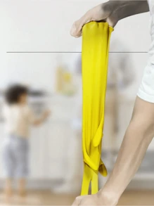 1 Pair Of Modern Fashion Yellow Household Rubber Gloves Non-Slip Thickened Laundry And Dishwashing Without Hurting Hands (Random Gloves Anti-Slip Texture)