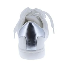 BELOVELY[Amazing-1]Women's Fashion  White Tennis Shoes Casual Slip On Platform  Star Embroidered Low Top - 銀色 - 查看 6