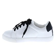 BELOVELY[Amazing-1]Women's Fashion  White Tennis Shoes Casual Slip On Platform  Star Embroidered Low Top - 黑色 - 查看 4