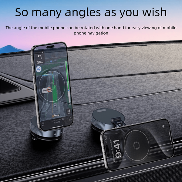 Soporte magnético plegable y rotativo para teléfono con ventosa de doble cara, adecuado para montaje universal de teléfono rotativo al vacío