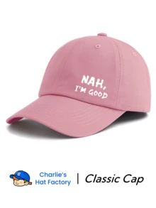 1 Stück Baseballkappe mit Aufdruck "NAH. I'M GOOD", klassischer, lässiger und stilvoller Vintage Soft Schweißband, verstellbare Größe, leicht, Sonnenschutz, vielseitig verwendbar, Vintage-Schirmmütze, geeignet für Outdoor-Sport, Alltag, Partys, Urlaub, perfektes Geschenk für Familie und Freunde