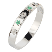 Set de 3 piezas/1 set de Multi-Colgante y Pulsera de Acero Inoxidable, con diseño de tornillo y estilo de flor de ciruelo con circonita cúbica, adecuado para uso diario y como regalo, en todas las estaciones
