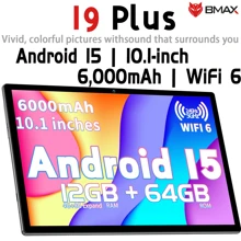 BMAX MaxPad I9 Plus (2025 NEW) Android 15 , 10.1" 1280*800 IPS Tablet, RK3562 Quad-Core 2.0GHz, 12GB RAM (4GB+8GB Expand), 64GB ROM, 802.11AX Wireless Connection, 2MP+5MP Dual Camera, 6000mAh Battery , Type-C, G-Sensor (No Adapter)