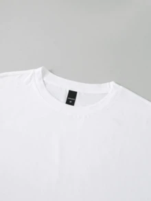 1. 男士运动短袖T恤，GYM TIME 男士白色T恤，休闲运动健身短袖，哑铃图案，适合健身房和健身爱好者 - 白色 - 查看 5