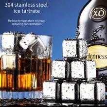 Summer Quick-Freeze 304 Stainless Steel Ice Cubes, Quick-Freeze Ice Stone Set, Metal Ice Nuggets For Wine, Whiskey, Bar
