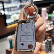 Car Key Case Cover With Keychain For VW For Golf 7 For Tiguan For SEAT For Ateca For Leon For Ibiza For Skoda For Octavia Fob Shell Accessories Gift Souvenir Car Accessories Bag Charm Backpack For School Cute Goth Y2k - Multicolor - View 21