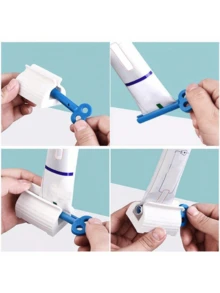 1pc Creative Toothpaste Dispenser, Slouchy Automatic Toothpaste Squeezer, Hands-Free Skincare & Cream Squeeze Dispenserbathroom Decor Summer - Multicolor - View 2