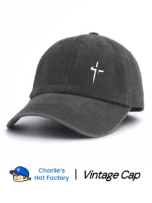 1 Pc Cross Printed Baseball Cap Solid Color Washed Distressed Casual Sports Hats Lightweight Adjustable Dad Hat For Women & Men - Cross - View 13