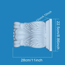 1 Piece Of Imitation Plaster, Very Light Weight, Polyurethane Material, PU Mold, White Beam Joist, Head Column, Roman Column, Elephant Trunk Door Opening, Aisle Decoration Material, French Modern Style Carving, Simple Installation, Available Adhesive Decoration Material, Crafts, Art Decoration Material, Can Be Painted Again, Home Decoration, Home Decoration, Building Material - Multicolor - View 11