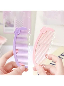 10pcs Cartoon Heart-Shaped Mini Comb, Portable Comb, Home Hair Brush, Gift Idea For Friends