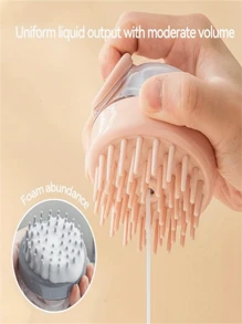 1 pieza Cepillo multifuncional con dispensador de líquido para champú y gel de baño - Apto para masaje del cabelludo - Herramienta y accesorios para el cuidado del cabello y el baño, cepillo, aseo de mascotas, recogedor de cabello, de vuelta al colegio