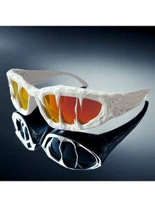 1 Pc Personal Designer Wrap Around Fashion Men Fashion Glasses Oval Vintage Punk Street Fashion Glasses For Women Outdoor Sport Party Shades Stylish Eyeglasses Halloween Looks Street Style And Suit For Sweater Jacket Sweatshirt Hoodie Leather Pants And Cargo Pants