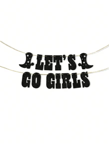 Bachelor Party Cowboy Banner Disco Themed Bachelor Letter Pull Flag Rave Party Banner