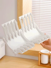 1 件厨房用具收纳架、碗碟晾干架、储物架 - 白色 - 查看 8