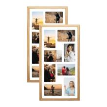 Photo Frame For 8 Photos 10x15cm Kit With 2 Units, Glass Display - 米色 - 查看 1