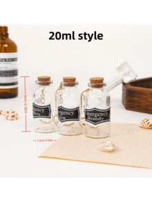 2-80个20毫升玻璃瓶钥匙扣，礼盒填充物，趣味小礼物，创意钥匙扣，背包挂件，装饰挂件，桌面装饰，送给男朋友、老公、朋友的完美礼物，节日礼物，生日礼物，情人节礼物，父亲节礼物。趣味小礼物，父亲节、母亲节和教师节的完美礼物（注：不包括液体），适合万圣节、圣诞节礼物