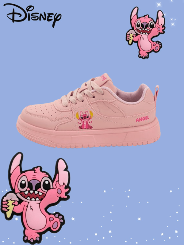 Disney Disney Stitch Authentic Co Branded 2025 Spring And Autumn New Women's Sports Shoes Cartoon Parent Child Shoes Mother Daughter Same Style Breathable Soft Bottom Casual Versatile Couple Shoes