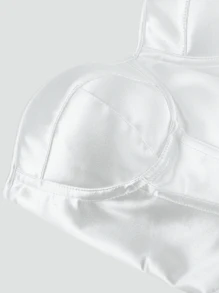 Top corset alargado de vientre de puro blanco, elegante y sencillo, adecuado para bailes, festivales de música y uso diario