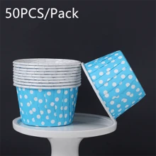 50pcs Polka Dot Paper Cupcake Cups - Heat Resistant, Oil-Proof Baking Cups Suitable For Cupcakes And Desserts, Great For Christmas, Halloween, Easter And Thanksgiving Holidays