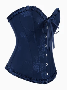 Top sin mangas con corset con encaje y cordones en la espalda, prenda moldeadora para mujer, ideal para fiestas, San Valentín, conjuntos festivos