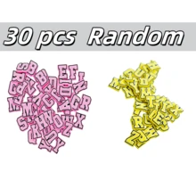 GCYCHENG 15/30/45pcs Random Letter Assorted Series DIY Shoe Charms, Suitable For Bracelets, Bags And Accessories - Made Of PVC Material, Ideal Gift For Birthday, Christmas, Valentine's Day - Multicolor - View 14