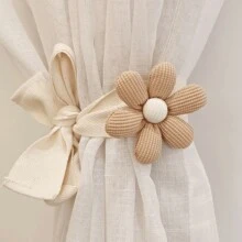 1 pièce Serre-rideaux de style nordique 3D, accessoires décoratifs de fleurs pour rideaux de chambre d'enfant/de voiture, cordons de rideaux simples, frais et mignons