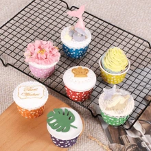 50pcs Polka Dot Paper Cupcake Cups - Heat Resistant, Oil-Proof Baking Cups Suitable For Cupcakes And Desserts, Great For Christmas, Halloween, Easter And Thanksgiving Holidays