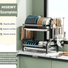 Escurridor de platos 2 niveles Yimex - Negro - Ver 4