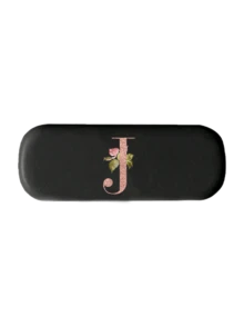 優雅個性化黑色眼鏡盒，印有花卉與 A-Z 字母，中性款 - 硬殼眼鏡保護盒，耐磨柔軟內裡，適用於近視眼鏡與各種眼鏡配件 - 便攜式近視眼鏡與眼鏡收納盒，適合旅行與日常使用，生日派對禮物（U Q X 除外） - 黑色 - 查看 22
