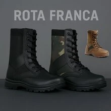Mid-Calf Military Boot, Black And Camouflage, Zipper Closure, Comfortable And Durable, All-Terrain - 軍綠色 - 查看 6