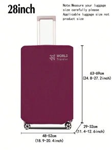 Suitcase Dust Cover, Travel Suitcase Cover, Trolley Box Protective Cover, Solid Color Elastic Suitcase Cover, Travel Accessories, Luggage, Travel Organizer, Suitcase Protective Cover, Back To School, Travel, School, Business, Outdoor, Waterproof, Unisex, Travel Luggage Non-Woven Cover Bag For School School Accessories School Stuff