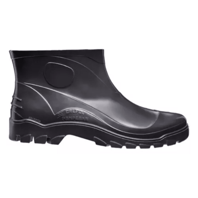 Bota PVC Preta Cano Extra Curto Impermeavel