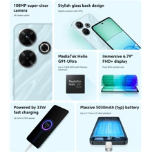 Xiaomi Xiaomi Redmi 13 NFC, MediaTek Helio G91, display da 6,79", fotocamera principale da 108 MP, 5030 mAh 33 W 2,0 GHz 8 GB 256 GB