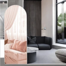 SONGMICS LED Jewelry Cabinet, Wall/Door Mounted Wide Organizer With Arched Mirror, Lockable, Interior Mirror - 3.9 X 16.5 X 42.5 Inches - 白色 - 查看 3