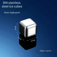 Summer Quick-Freeze 304 Stainless Steel Ice Cubes, Quick-Freeze Ice Stone Set, Metal Ice Nuggets For Wine, Whiskey, Bar