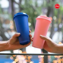 Paquete 10 Vasos Reusables Cafeteros Tipo Star 20 Oz, set de vasos para café, diseño tipo Star, capacidad 20 oz, reutilizable y resistente, ideal para cafeterías y eventos - Azul - Ver 5