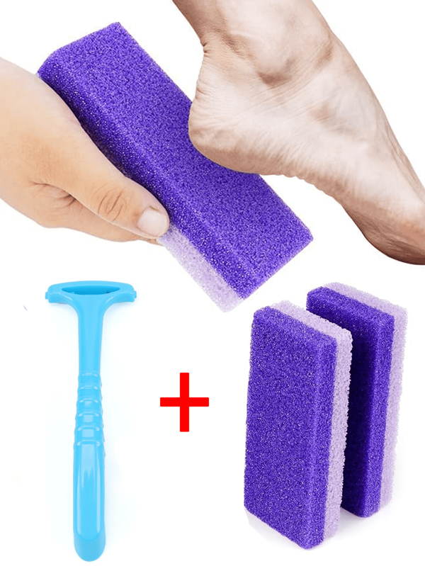 1Set Foot Care Set,Foot Dead Skin Scraper With Foot Grinding Stone,Purple Pumice Stone For Feet - PU Material Scrubber And Professional Exfoliating Rock For Feet Hands Body Care Pedicure Tool, Heel Grinding Machine, Home Foot Care Tool Professional Pedi Feet Care Perfect For Dead,Hard Cracked Dry Skin Ideal Gift Foot Grinding Tool Foot Scrubber , Professional Pedicure Tool