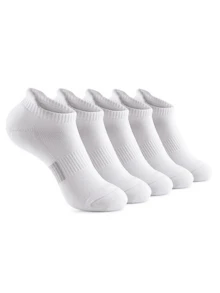 5/10 Pairs Men's Black & White Athletic Short Crew Socks For Spring/Summer Outdoor Sports - Multicolor - View 7