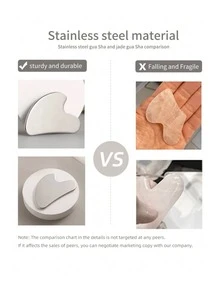 1/2 Stücke, Edelstahl Herz-förmiges Gua Sha Werkzeug für Gesichtsmassage, tragbare Muskelentspannungsmassage Platte, Edelstahl Gua Sha Gesichtspflegewerkzeuge - Gesichtsmassage Werkzeuge - glatte stabile Metall Guasha Werkzeuge für Gesicht und Körper zur Reduzierung von Schwellungen - Massage Kratzer Herzform Artikel (Silber) Edelstahl Gua Sha Gesichtspflegewerkzeuge Guasha für Gesicht Metall Gua Sha straffe Haut Massage Guasha Schönheitswerkzeug für Körper, Augen, Nacken, Massagegerät, Haare, Haarpflege, Schule, Schulanfang, Reise, Reiseessentials, Heimessentials, Spa, Massagewerkzeug, Massage, Massagegerät, Spa - Silber - Übersicht 5